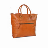Fifth Avenue Leather Tote Bag Orange