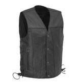 Hawkly Men's Motorcycle Leather Vest