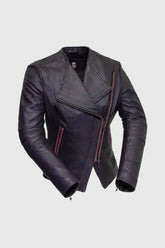 Chrome Chic Women Fashion Leather Jacket