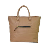 Fifth Avenue Leather Tote Bag Light Beige