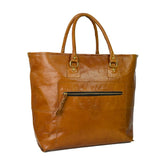 Fifth Avenue Leather Tote Bag Light Tan