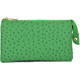 Faux Leather Middle Clutch Dotted