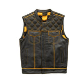 Crimson Forge Men's Motorcycle Leather Vest