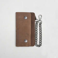 Almond Small Leather Trucker Wallet