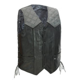 Skyline Shell Men's Western Style Leather Biker Vest