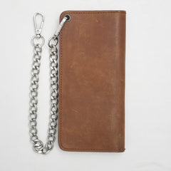 LARGE TRUCKER - Vegetable Tanned Leather Wallet Camel