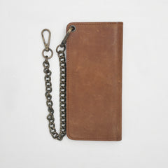 LARGE TRUCKER - Vegetable Tanned Leather Wallet Camel