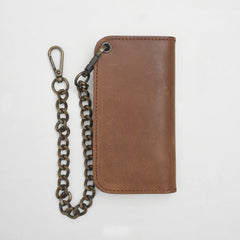 Camel Small Leather Trucker Wallet