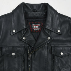 Mastermind Men's Motorcycle Leather Jacket Men's Leather Jacket First Manufacturing Company