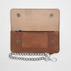 LARGE TRUCKER - Vegetable Tanned Leather Wallet Camel