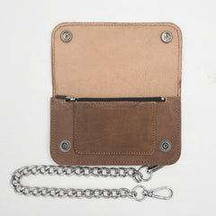 Almond Small Leather Trucker Wallet