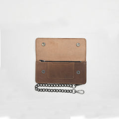Almond Small Leather Trucker Wallet