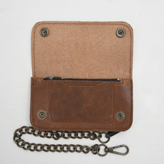 Camel Small Leather Trucker Wallet