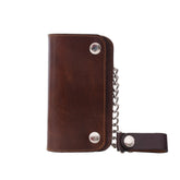 Black Small Leather Trucker Wallet