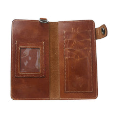 LARGE TRUCKER - Vegetable Tanned Leather Wallet Nisan