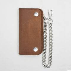 Camel Small Leather Trucker Wallet