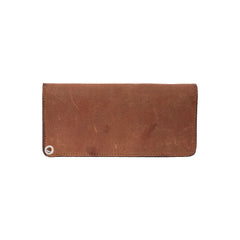 LARGE TRUCKER - Vegetable Tanned Leather Wallet Red