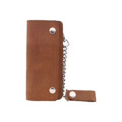LARGE TRUCKER - Vegetable Tanned Leather Wallet Red