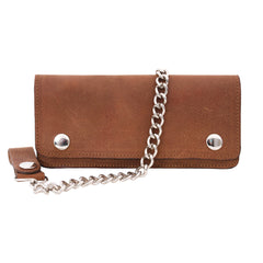 LARGE TRUCKER - Vegetable Tanned Leather Wallet Red