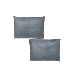 Grey Genuine Leather Cushion