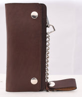 LARGE TRUCKER - Vegetable Tanned Leather Wallet Beige