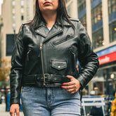 Siren Black Women's Motorcycle Leather Jacket