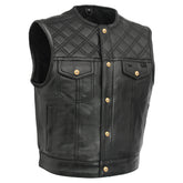 The Milan Cut Men's Motorcycle Leather Vest