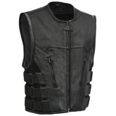 Onyx Dominator Men's Leather Motorcycle Vest