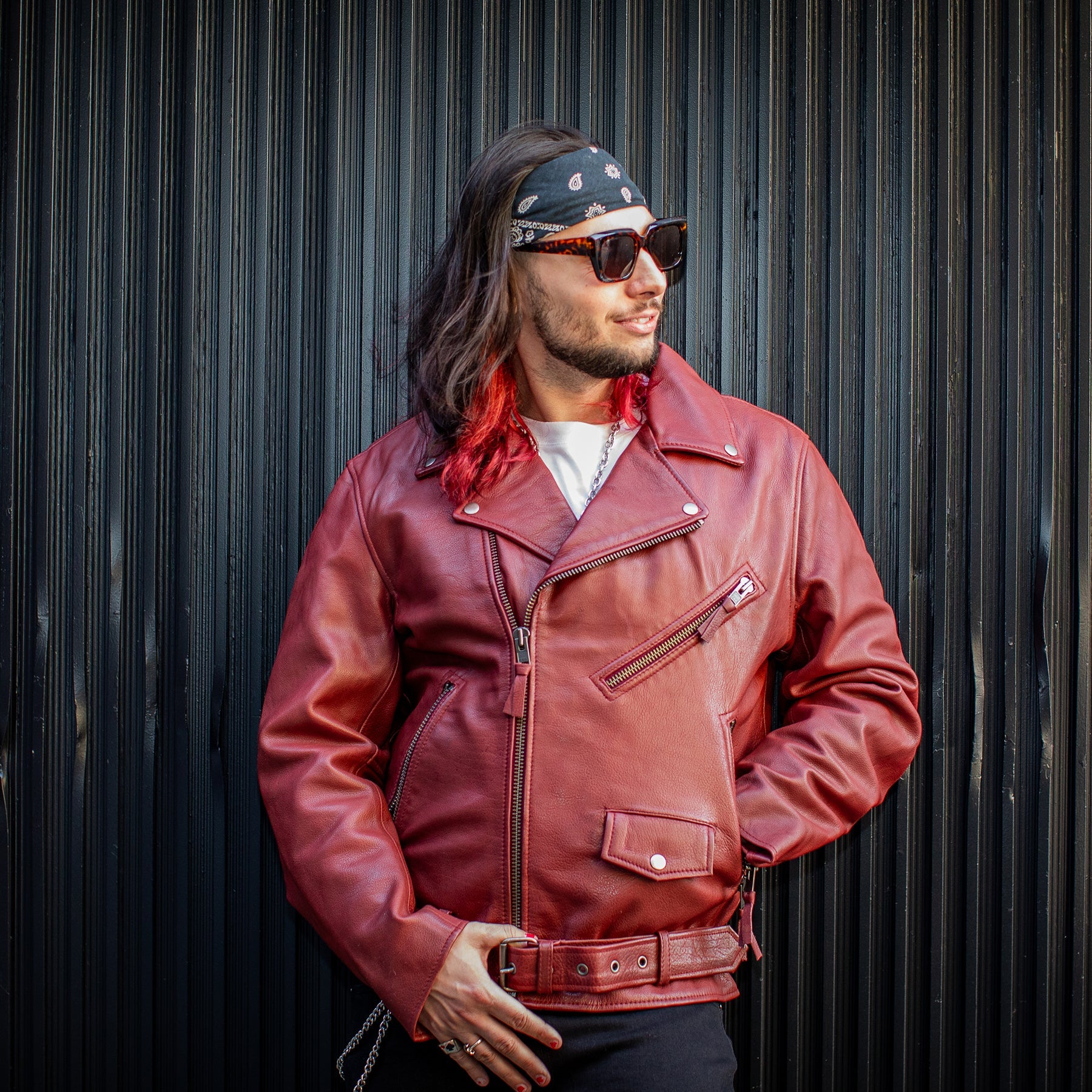 Fillmore Men's Motorcycle Leather Jacket Men's Leather Jacket First Manufacturing Company