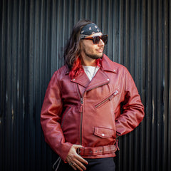 Fillmore Men's Motorcycle Leather Jacket Men's Leather Jacket First Manufacturing Company