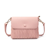 Faux Leather Crinkle Shoulder Bag