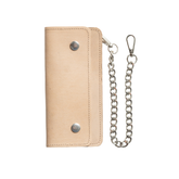 LARGE TRUCKER - Vegetable Tanned Leather Wallet Natural
