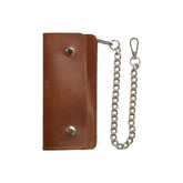 LARGE TRUCKER - Vegetable Tanned Leather Wallet Amber