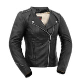 Black Widow - Women's Motorcycle Leather Jacket Women's Leather Jacket First Manufacturing Company XS