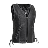 Blush Biker Women's Motorcycle Leather Vest