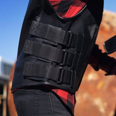 Commando Men's Leather Swat Style Motorcycle Vest Men's Leather Vest First Manufacturing Company