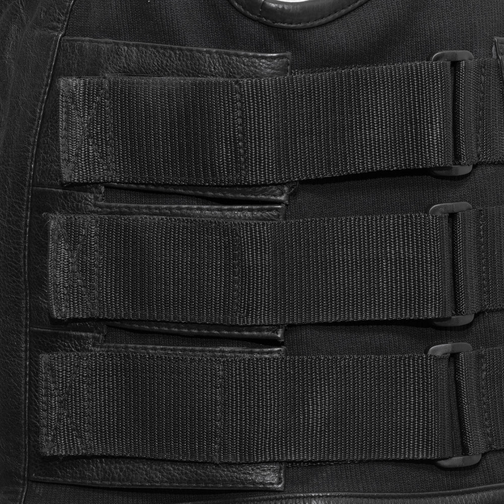 Commando Men's Leather Swat Style Motorcycle Vest Men's Leather Vest First Manufacturing Company