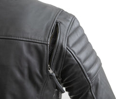 Commuter Men's Motorcycle Leather Jacket Men's Leather Jacket First Manufacturing Company