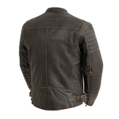 Commuter Men's Motorcycle Leather Jacket Men's Leather Jacket First Manufacturing Company
