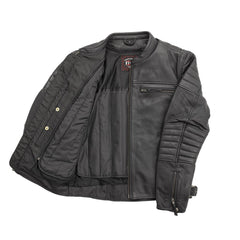 Commuter Men's Motorcycle Leather Jacket Men's Leather Jacket First Manufacturing Company