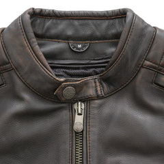 Crusader Men's Motorcycle Leather Jacket Men's Leather Jacket First Manufacturing Company