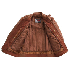 Crusader Men's Motorcycle Leather Jacket Men's Leather Jacket First Manufacturing Company