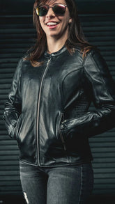Drift Couture Women's Motorcycle Leather Jacket