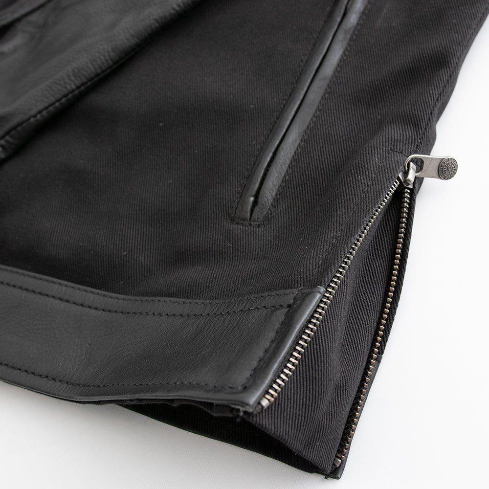 Daredevil Men's Motorcycle Twill/Leather Jacket Men's Leather/Twill Jacket First Manufacturing Company