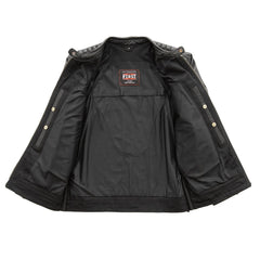Daredevil Men's Motorcycle Twill/Leather Jacket Men's Leather/Twill Jacket First Manufacturing Company