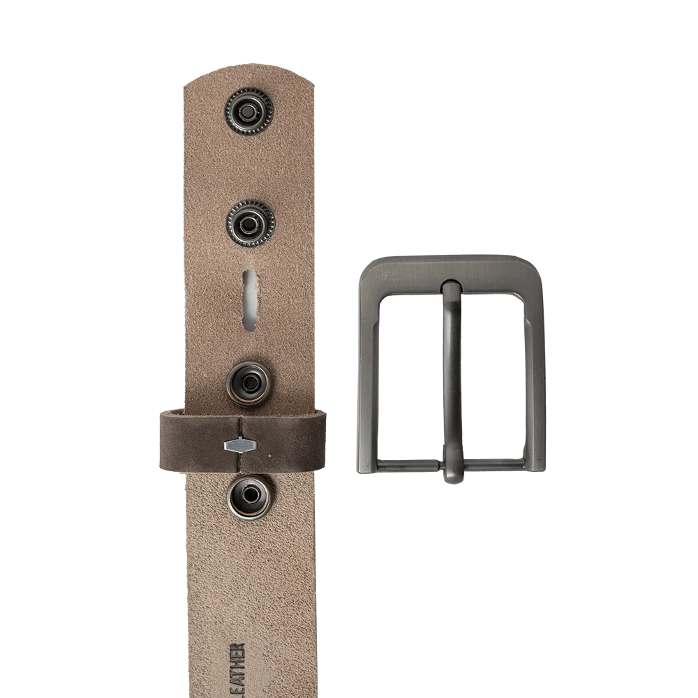 Dark Brown Nubuck Belt Belt First Manufacturing Company