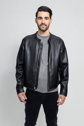 NoirForm Men's Vegan Faux Leather Jacket