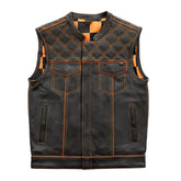 Midnight Renegade Men's Motorcycle Leather Vest