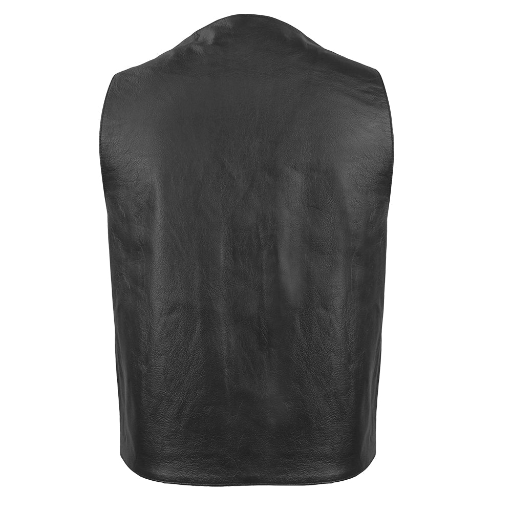 Gun Runner Men's Motorcycle Western Style Leather Vest Men's Leather Vest First Manufacturing Company