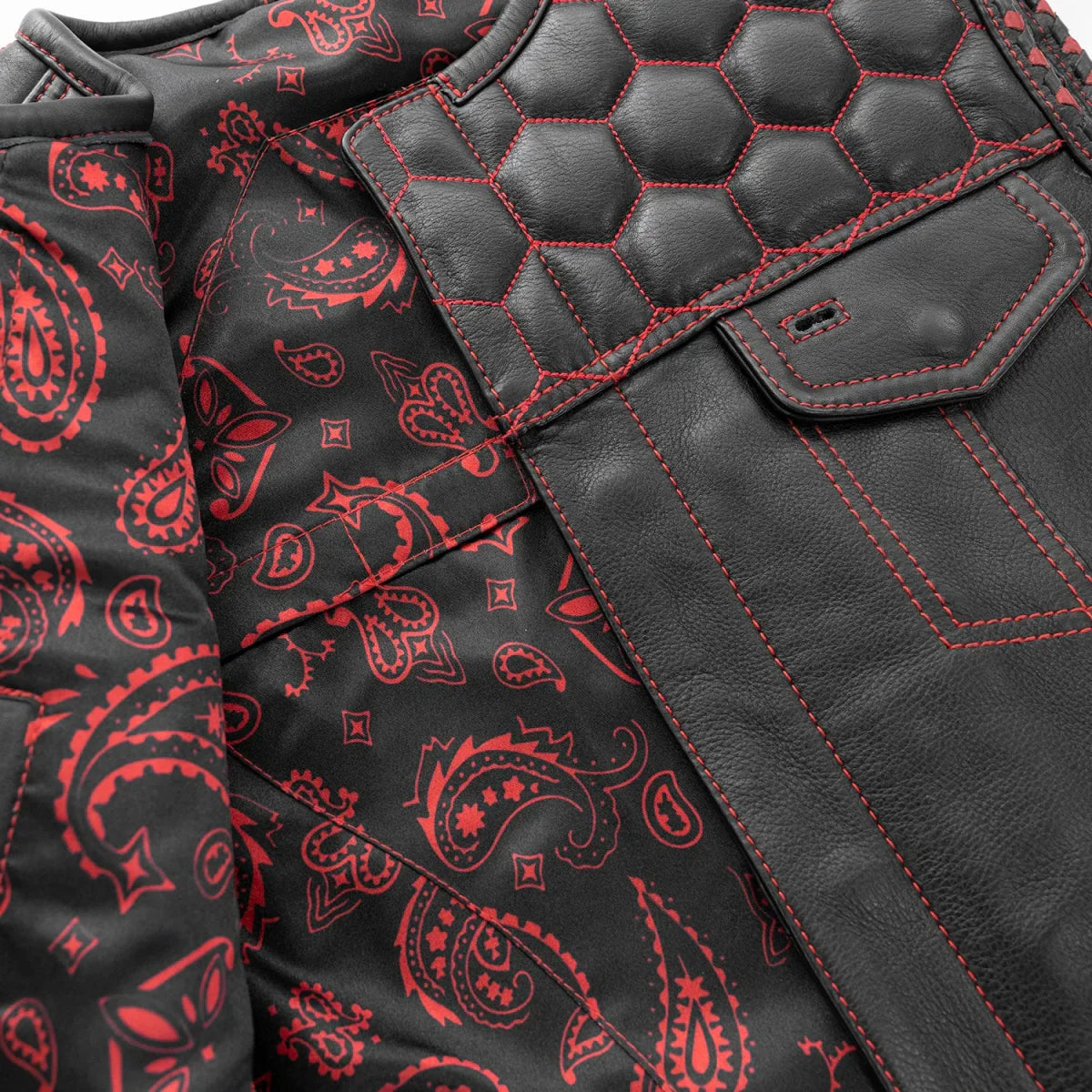 Hornet Men's Club Style Leather Vest Men's Leather Vest First Manufacturing Company
